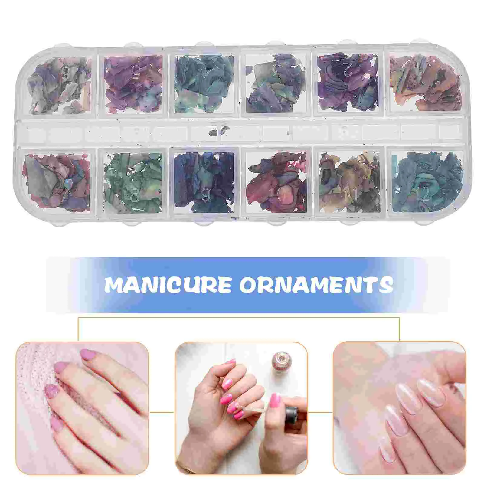 1 коробка брелоков для ногтей, украшения для женского маникюра, украшения для ногтей, принадлежности для маникюра - 1
