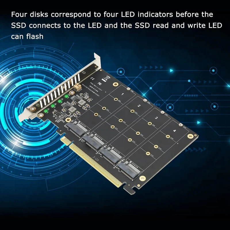 2X PH44 NVME с 4-дисковой матрицей PCIE Signal Split Array Card - 2