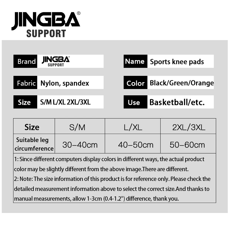 JINGBA SUPPORT Rodillera Deportivava Регулируемые Наколенники Коленный Бандаж Поддерживающий Пояс Защита коленной чашечки Для волейбола Баскетбола - 5