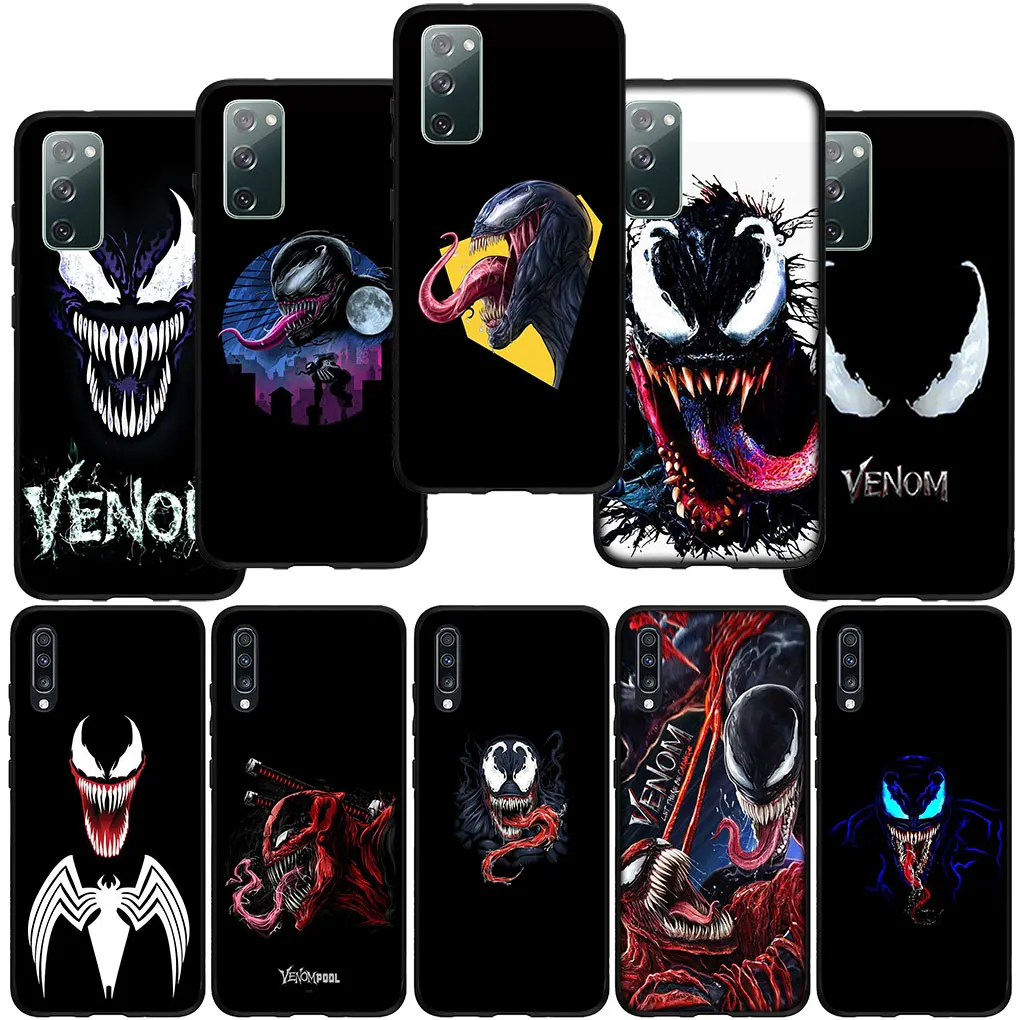 Venom Супергерои Marvel Чехол для Телефона Samsung Galaxy Note 20 Ultra 10 S10 Lite S9 Plus A71 A70 A02S A11 A6 Мягкий Корпус - 0