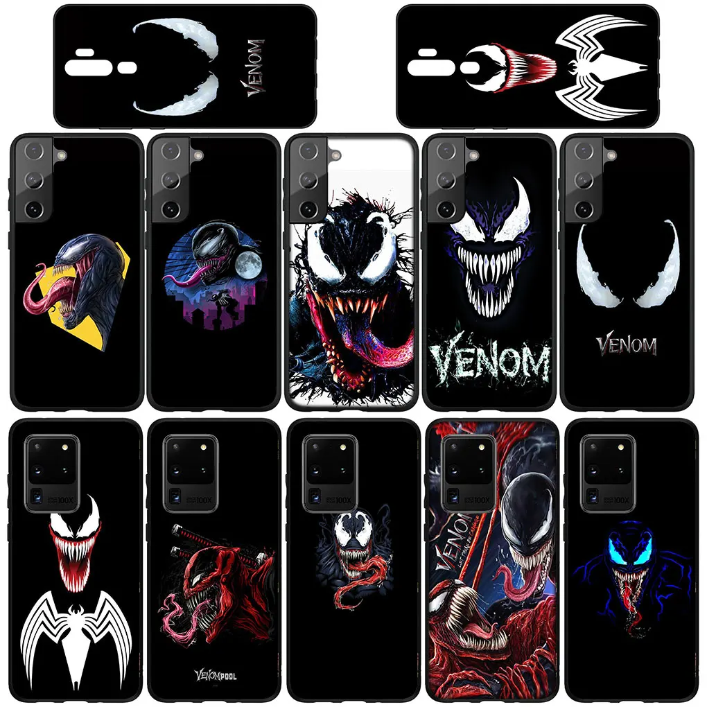 Venom Супергерои Marvel Чехол для Телефона Samsung Galaxy Note 20 Ultra 10 S10 Lite S9 Plus A71 A70 A02S A11 A6 Мягкий Корпус - 3