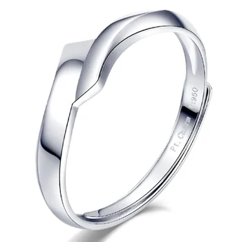 1 шт. кольцо из настоящей чистой платины 950 пробы, женский счастливый подарок, желанное простое кольцо 2,4 г