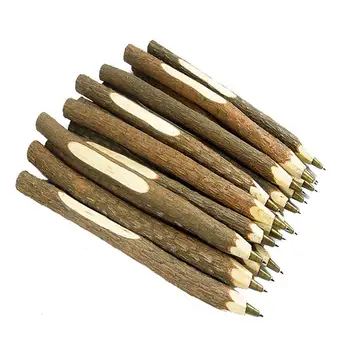 10шт Экологически чистых шариковых ручек в форме ветвей в стиле ретро, карандаш для рисования, Винтажные Канцелярские принадлежности, Школьные принадлежности
