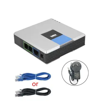 2 порта SIP V2 VOIP для шлюза, голосовой адаптер интернет-телефона с кабелем