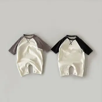 2023 Новый детский комбинезон с длинными рукавами, хлопковый свободный повседневный комбинезон для новорожденных, весенне-осенний комбинезон для мальчиков и девочек, одежда для малышей