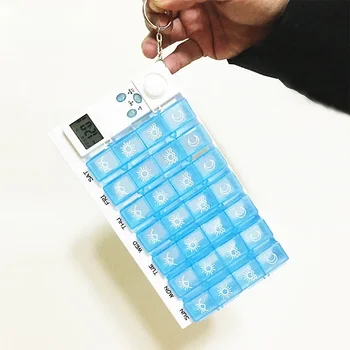 28 Girds Pill Case Digital Pill Box Timer Pastillero 7 Dias Español Portable Electronic Pilulier Cajas контейнер для таблеток