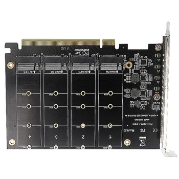2X PH44 NVME с 4-дисковой матрицей PCIE Signal Split Array Card