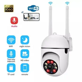 4K PTZ IP-камера с 8-кратным зумом, двухобъективная мини-камера видеонаблюдения с обнаружением человека, 4-мегапиксельная камера видеонаблюдения Smart Home на открытом воздухе с Wi-Fi ICSEE APP