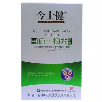 Jinshi Jianlouse One Sweep Light Спрей Planthopper Препарат Planthopper 30 мл Противозудной и Антибактериальной Жидкости от чесотки