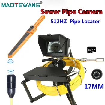 MAOTEWANG 4,3-дюймовая IPS Камера для осмотра канализационных труб с 16 ГБ видеорегистратором 512 Гц Локатор труб Канализационного стока Промышленный эндоскоп