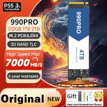 PS5 SSD Western Original 990PRO Черный 2 ТБ 1 ТБ 7000 МБ/с. 500 ГБ NVMe M.2 SSD PCIe 4,0 2280 SSD для Игрового Ноутбука Mini PC Notebook