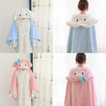 Sanrio Cinnamoroll Melody Плащ-накидка Одеяло Four Seasons Универсальное одеяло для кондиционирования воздуха в зимнем доме, общежитии, общежитии