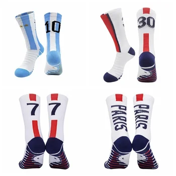 Баскетбольные тренировочные носки для футболистов № 30 2023, Спортивные носки Messi, нескользящие прочные носки для бега на скейтборде