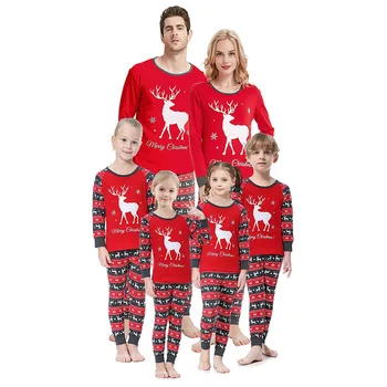 Детские Рождественские пижамы Kerst для всей семьи, Пижамный семейный комплект, Пижамная одежда для мамы и детей, Navidad Familiar