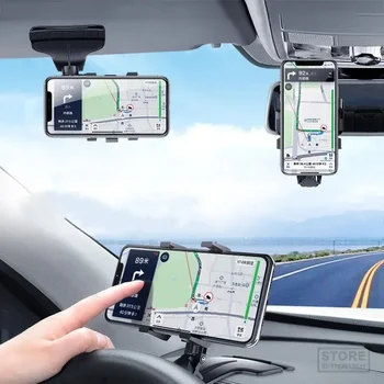 Для iPhone 13 Автомобильный держатель 3 в 1 Приборная панель Зеркало заднего Вида Мобильный GPS Навигационный кронштейн Регулируемый Авто  