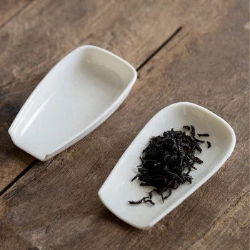 Дэхуа-Старинный держатель для чая из белого фарфора, Нефритовый фарфор, Чайные ложки, Кунг-фу, Чайные аксессуары