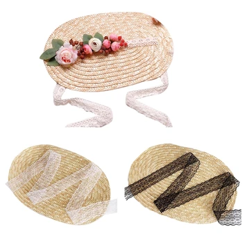 Женская шляпа с цветочным декором, плоская шляпа для чаепития, летняя кепка для пляжа на открытом воздухе