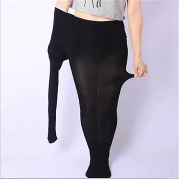 Женские суперэластичные черные леггинсы большого размера, модные Мягкие чулки, брюки, длинные носки