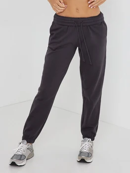Женские эластичные спортивные штаны для бега трусцой, однотонные тренировочные брюки для бега с карманами, повседневные спортивные брюки для занятий спортом