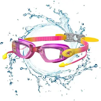 Защитные очки для детей, детские очки против царапин и тумана, 100 Защита от ультрафиолета, Широкий обзор, Регулируемый ремешок, Отсутствие протечек, Мальчики плавают