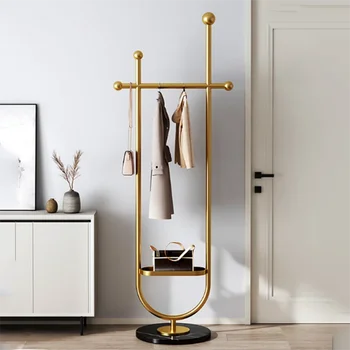 Золотая Металлическая вешалка для одежды, входная винтажная туалетная Бутик-вешалка для одежды в гостиную, Вешалка для вешалок, мебель для комнаты perchero