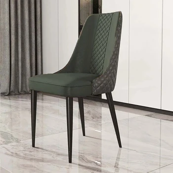 Кожаные садовые обеденные стулья Mobile Accent Nordic Обеденные стулья на открытом воздухе для ресторана Роскошная мебель для дома Sillas Para Comedor