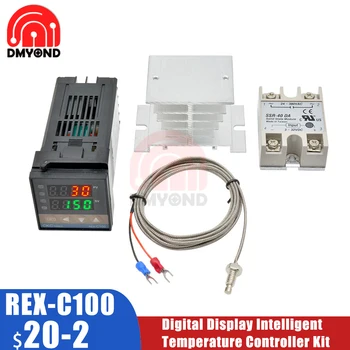 Комплект REX-C100 с Цифровым Дисплеем с Несколькими Входами термостат SSR/Релейный Выход для Духовки/промышленный Интеллектуальный Регулятор температуры PID