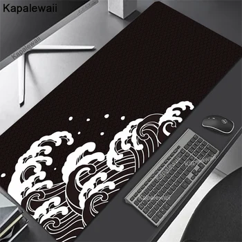 Компьютерный Коврик для мыши Black Art Japan Great Wave of Kanagawa Большой Игровой Коврик Для Мыши Gamer XXL Keyboard Pad Настольный Коврик для ноутбука 100x50cm