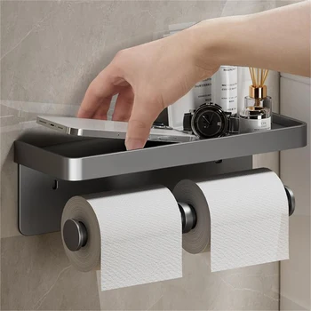Коробка для туалетных салфеток, настенный держатель для туалетных салфеток, неперфорированный держатель для туалетной бумаги, полка для полотенец в ванной