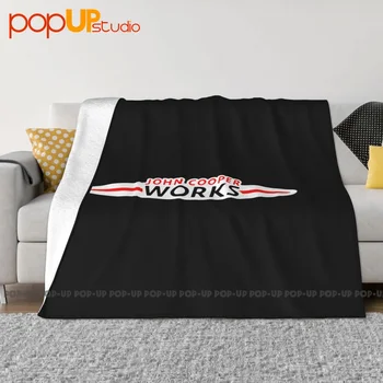 Логотип Mini John Cooper Works, Эмблема, Автомобильное одеяло, Пушистый Домашний декор, Постельные принадлежности