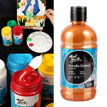 Металлическая акриловая краска Водостойкие металлические краски с насыщенными пигментами Акриловые краски для художественной росписи на стене/камне/ткани