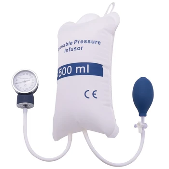Мешок для инфузионного насоса 500 мл с манометром и шариком для ручного насоса Многоразовый мешок для инфузии под давлением