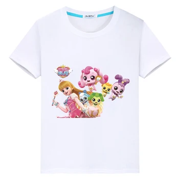 Милая футболка Tini Ping, детская одежда, Повседневные топы из 100%хлопка, Короткие Футболки с Аниме y2k, одежда для мальчиков и девочек, Летняя Детская одежда Kawaii