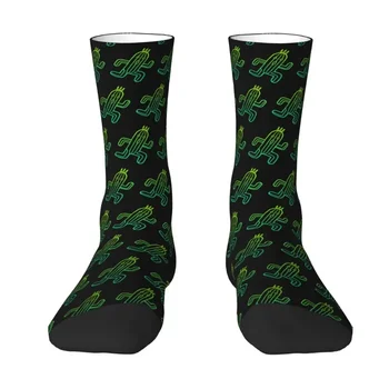 Мужские дышащие носки унисекс, спровоцированные носки, 3D печать, кактуар из чистой ткани, теплый, прохладный