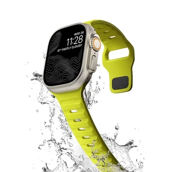 Мягкий Силиконовый Ремешок Для Apple Watch Band Ultra 49 мм 44 мм 45 мм 42 мм Спортивный Ремешок Для Часов iWatch Serise 8 7 6 5 4 SE 3 Браслет