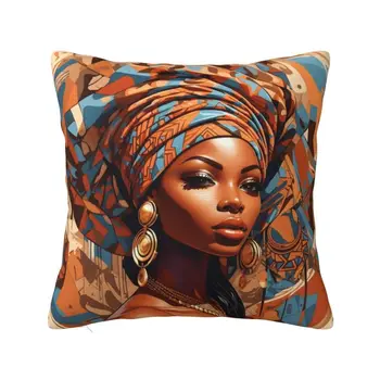 Наволочка с рисунком в Африканском этническом стиле, украшение дивана, женская Квадратная наволочка с рисунком 40x40