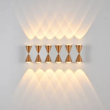 Настенный светильник Nordic LED, наружное Водонепроницаемое садовое освещение, Алюминий AC86-265, Внутренняя спальня, Гостиная, Лестница, прихожая, настенный светильник
