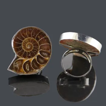 Новое регулируемое кольцо 2023 года для женщин и мужчин с плоским кольцом из аммиачной раковины с натуральным камнем, модные украшения
