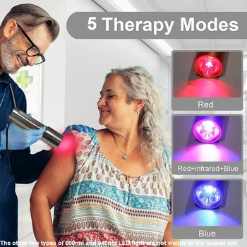 Новое устройство для терапии синим и красным светом для облегчения боли в теле, коленных суставах, 5-волновая лампа ближнего инфракрасного диапазона, здравоохранение