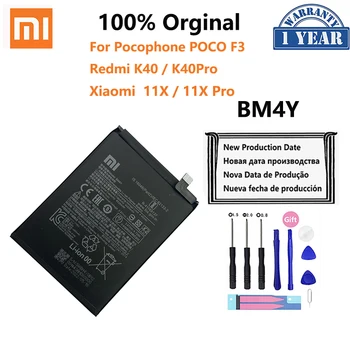 Новый Оригинальный BM4Y 4520 мАч Сменный Аккумулятор Для Xiaomi 11X 11XPro Redmi K40 Pro Poco F3 PocoF3 Аккумуляторы Для Телефонов Bateria
