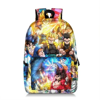 Новый продукт Bandai, мужской полиэстеровый рюкзак для средней школы с принтом Dragon Ball, детский рюкзак для мальчиков и девочек