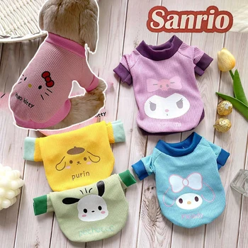 Одежда для домашних животных Sanrio, костюм щенка, мультфильм Аниме, толстовка для маленьких средних собак, рубашки для кошек, осенне-зимняя теплая одежда