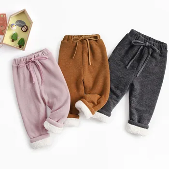 От 1 до 6 лет для малышей, штаны для маленьких мальчиков и девочек, зимняя одежда, теплые толстые плюшевые штаны для младенцев, флисовые детские брюки, повседневная одежда