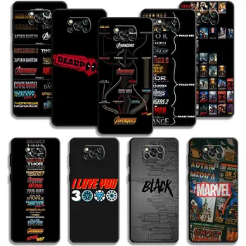 Пленочный Чехол Marvel Avenger Heros Для Xiaomi POCO X3 NFC X4Pro X5 M3 для Mi 12 13 11 10 10T 8 Note10 Lite 11Ultra 11T Pro F1 Case