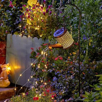Подвесная лампа с водопадом, пейзаж, Солнечная светодиодная лампа, Водонепроницаемый Декор для сада на открытом воздухе, крыльцо, Лужайка, задний двор
