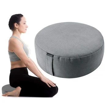 Подушка-Валик Для Медитации Zafu Yoga, Наполненная Гречневой Шелухой, Удобная Круглая Напольная Дзен-Подушка, Регулируемая