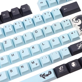 Прямая поставка 134шт Mizu2 для ключей с подкладкой под краситель Набор колпачков для механической клавиатуры Cherry MX