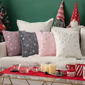 Рождественские подушки, плюшевая подушка, наволочка для дивана, украшение гостиной, Скандинавские наволочки, Домашний декор спальни 18 *18
