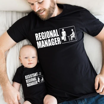 Рубашка менеджера, подходящая для отца и сына, подходящая для офиса, семейная одежда, 1-я подходящая детская футболка, подарок на День отцов