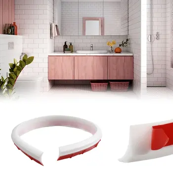 Силиконовый водозащитный барьер для ванной Комнаты Кухни, удерживающий пол, Душевая кабина, Водозащитный барьер для столешницы, полоса Waterstop 15 мм